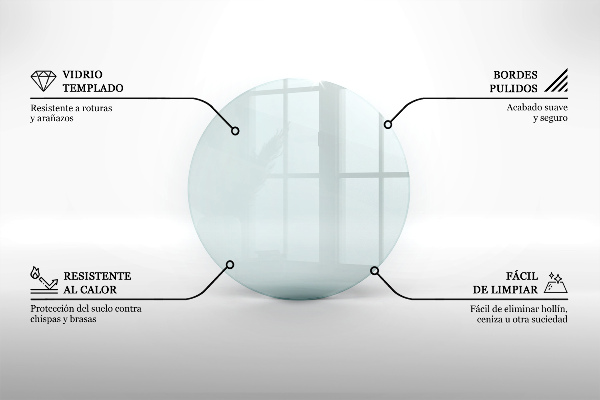 Base de vidro para lareira fi70 cm