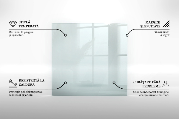 Base de vidro semi-oval para lareira 125x50 cm