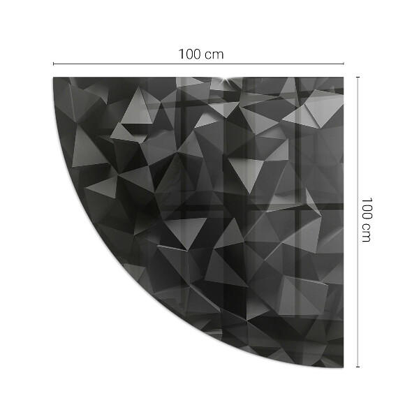 Base de vidro semi-oval para lareira Geometria tridimensional