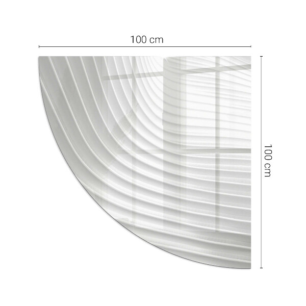 Base de vidro semi-oval para lareira Ondas de linhas delicadas