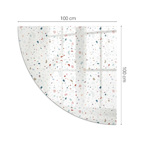 Base de vidro semi-oval para lareira Padrão com formas pequenas