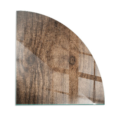 Base de vidro semi-oval para lareira Padrão de madeira natural