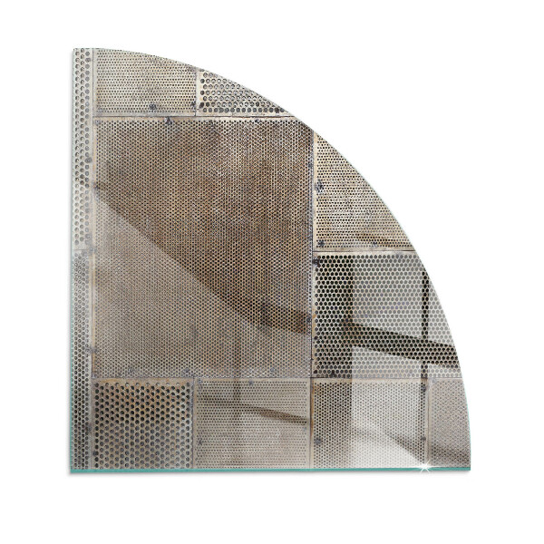 Base de vidro semi-oval para lareira Padrão de chapa perfurada