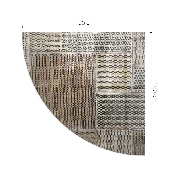 Base de vidro semi-oval para lareira Padrão de chapa perfurada