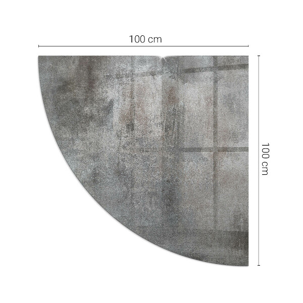 Base de vidro semi-oval para lareira Textura de superfície bruta