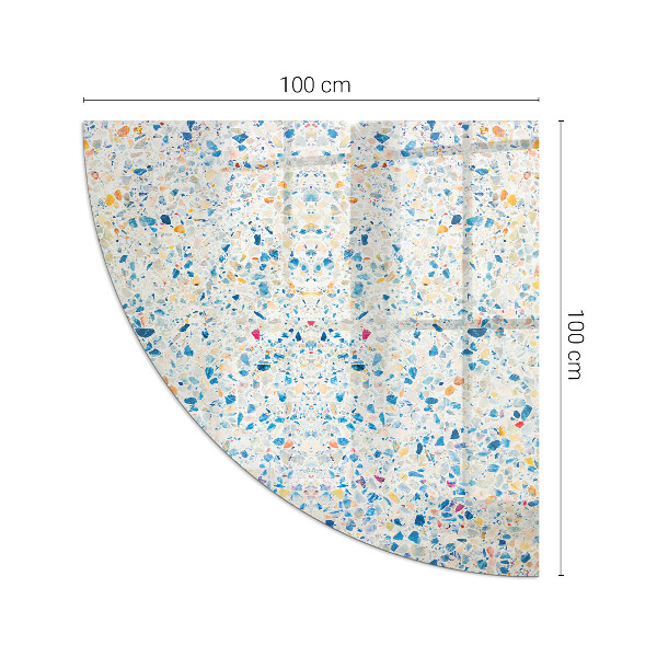 Base de vidro semi-oval para lareira Padrão de textura abstrato