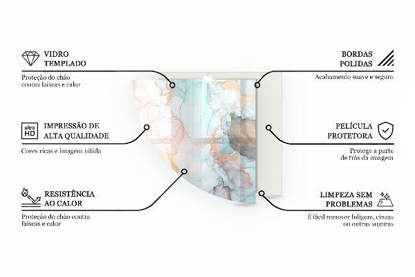Base de vidro semi-oval para lareira Caixa com madeira cortada