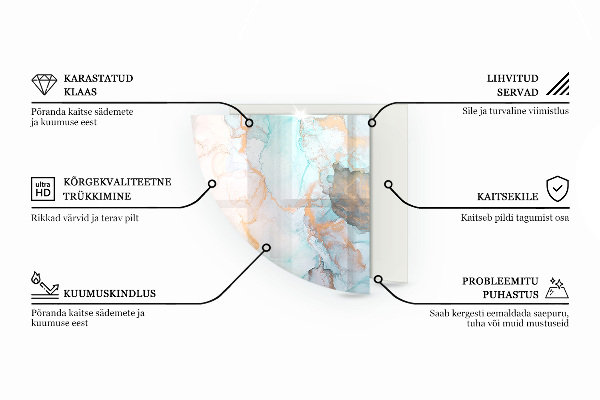 Base de vidro semi-oval para lareira Cor creme claro