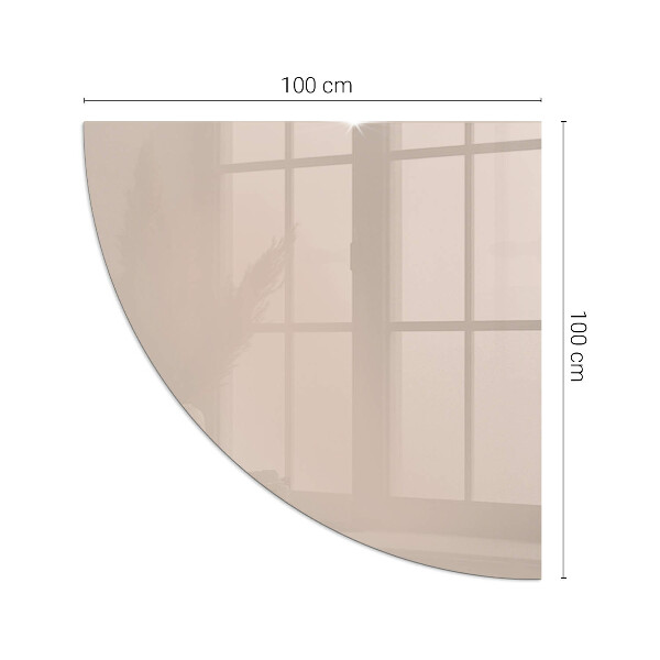 Base de vidro semi-oval para lareira Cor Castanho Claro