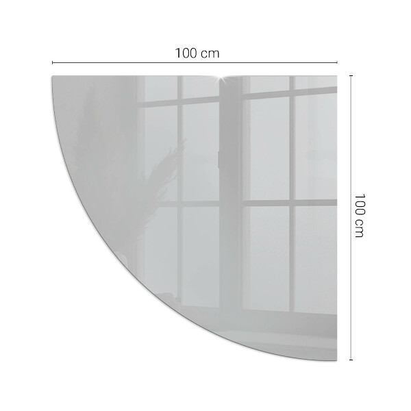 Base de vidro semi-oval para lareira Cor Cinza claro