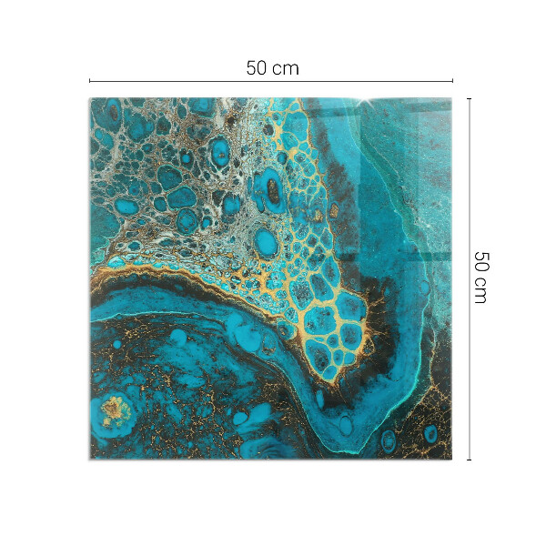 Placa de vidro temperado para lareira Padrão orgânico abstrato