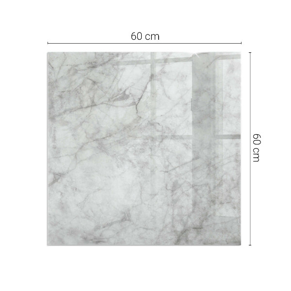 Placa de vidro temperado para lareira Padrão de estrutura de mármore