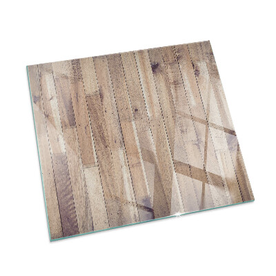 Placa de vidro temperado para lareira Prancha de madeira no layout