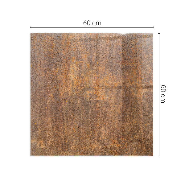 Base de vidro redonda para lareira Textura de ferrugem no fundo