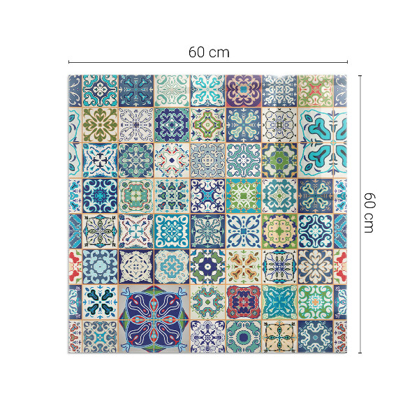Placa de vidro temperado para lareira Padrões de mosaico em azulejos