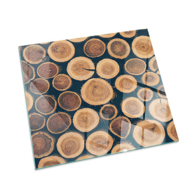 Placa de vidro temperado para lareira Caixa com madeira cortada