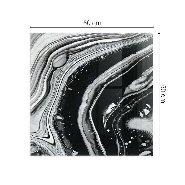 Placa de vidro temperado para lareira Ondas e linhas abstratas