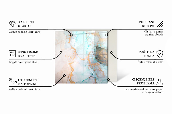 Base de vidro redonda para lareira Padrão de pedra natural