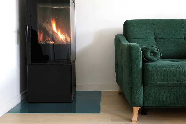 Placa de vidro temperado para lareira Cor do mar