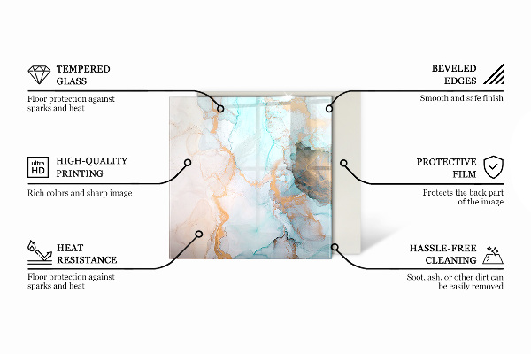 Placa de vidro temperado para lareira Cor Roxo Claro