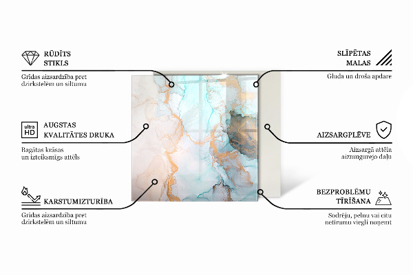 Placa de vidro temperado para lareira Cor Cinza claro