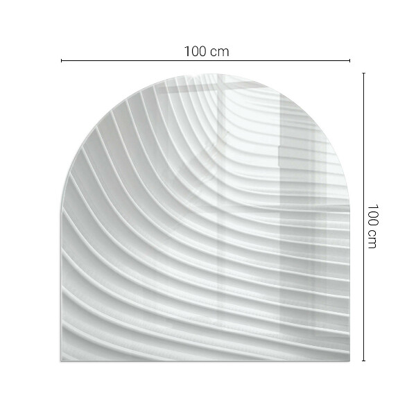 Base de vidro temperado para lareira e fogão Ondas de linhas delicadas