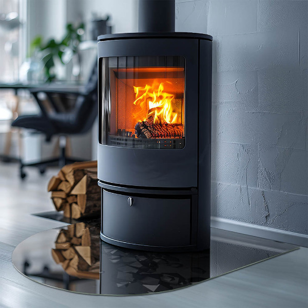 Base de vidro decorativa para lareira Nuvem abstrata de sólidos