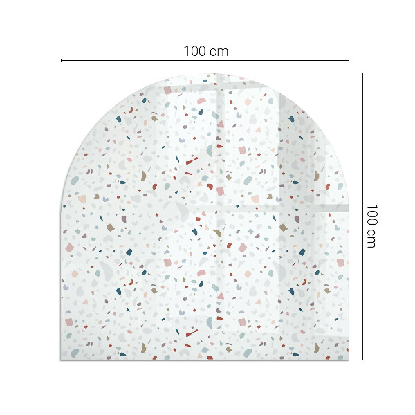 Base de vidro temperado para lareira e fogão Padrão com formas pequenas