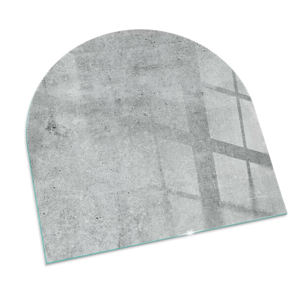 Base de vidro decorativa para lareira textura de concreto bruto