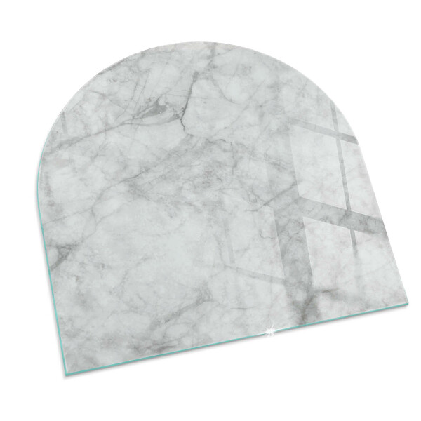 Base de vidro decorativa para lareira Padrão de estrutura de mármore
