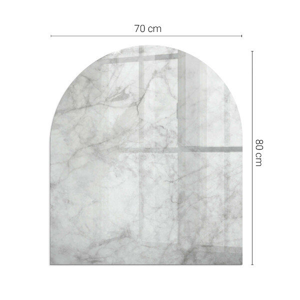 Base de vidro decorativa para lareira Padrão de estrutura de mármore