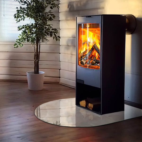 Base de vidro temperado para lareira e fogão Padrão de mármore natural