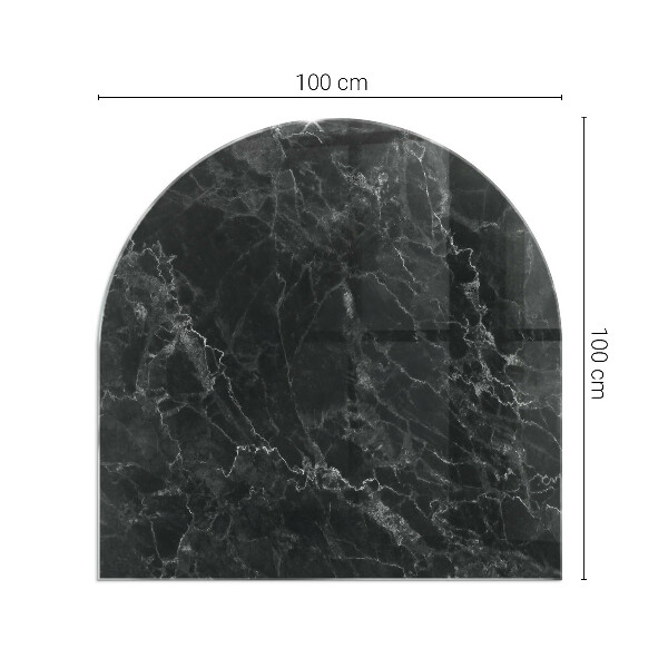 Base de vidro decorativa para lareira Elegante padrão de mármore
