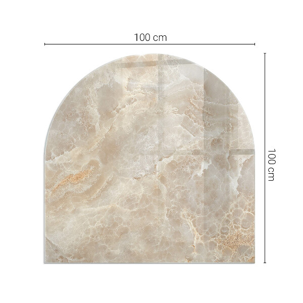 Base de vidro temperado para lareira e fogão Padrão de pedra natural