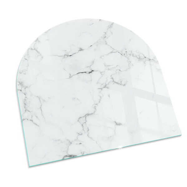 Base de vidro decorativa para lareira Padrão de mármore com veios