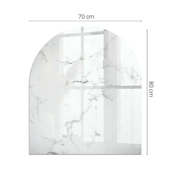 Base de vidro decorativa para lareira Padrão de mármore com veios