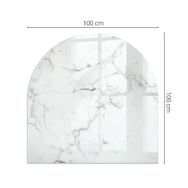 Base de vidro decorativa para lareira Padrão de mármore com veios