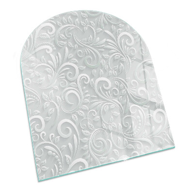 Base de vidro temperado para lareira e fogão Padrão de planta elegante