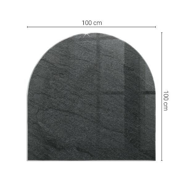 Base de vidro temperado para lareira e fogão textura da superfície da pedra