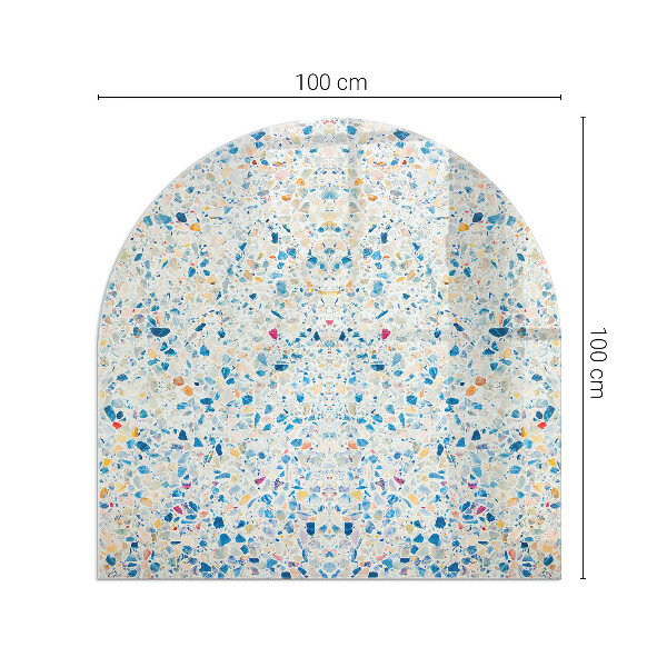 Base de vidro decorativa para lareira Padrão de textura abstrato