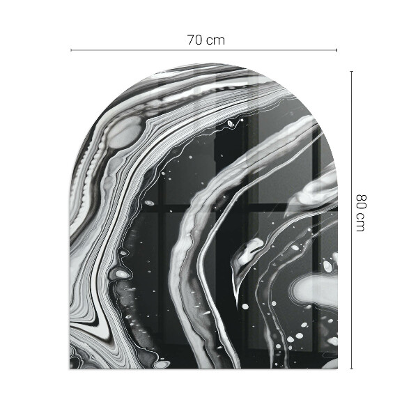 Base de vidro decorativa para lareira Ondas e linhas abstratas