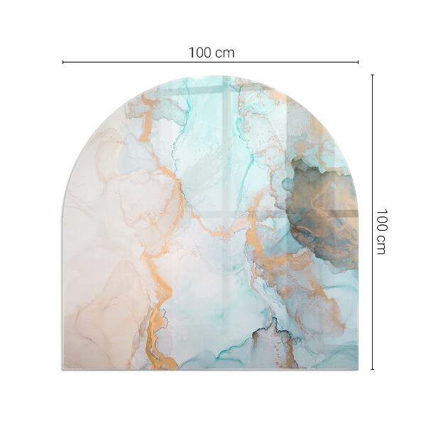 Base de vidro temperado para lareira e fogão Padrão fluido abstrato