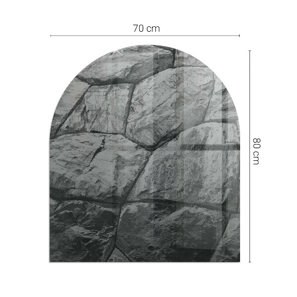 Base de vidro temperado para lareira e fogão Padrão de pedra natural