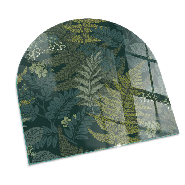 Base de vidro decorativa para lareira Motivos vegetais com borboletas