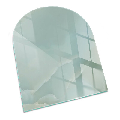 Base de vidro decorativa para lareira Padrão delicado de mármore