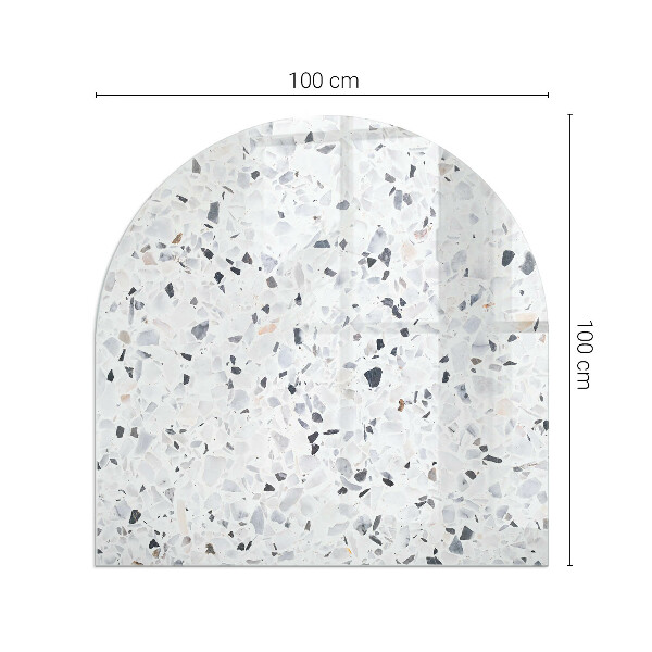 Base de vidro decorativa para lareira Padrão de pedra com partículas