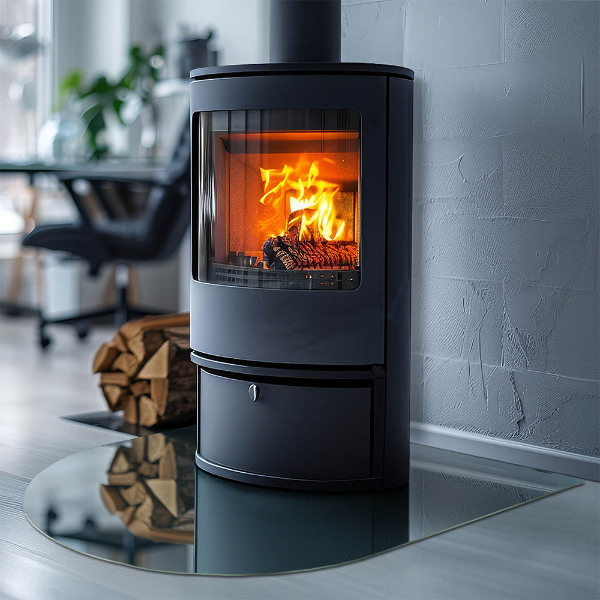 Base de vidro decorativa para lareira Cor do mar