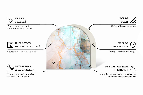 Base de vidro temperado para lareira e fogão Cor rosa claro