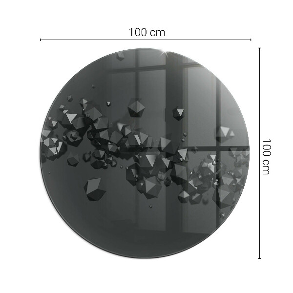 Base de vidro quadrada para lareira Nuvem abstrata de sólidos