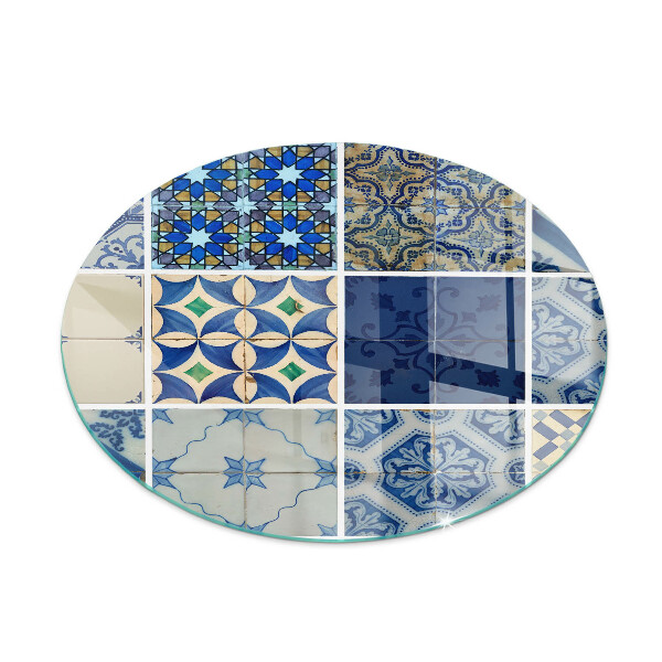 Base de vidro quadrada para lareira Padrões de azulejos de cerâmica